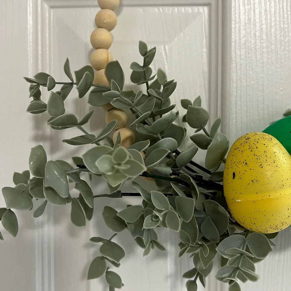 Easter Egg Wreath with Greenery